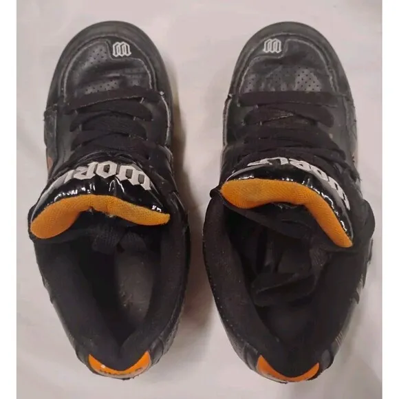 RARE Y2K World Wrld Industries Vandal 2 Orange Black Skateboard Shoes F206449