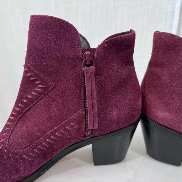 Rebecca Minkoff Suede Lulu Western Boho Ankle Boots Booties Size 6