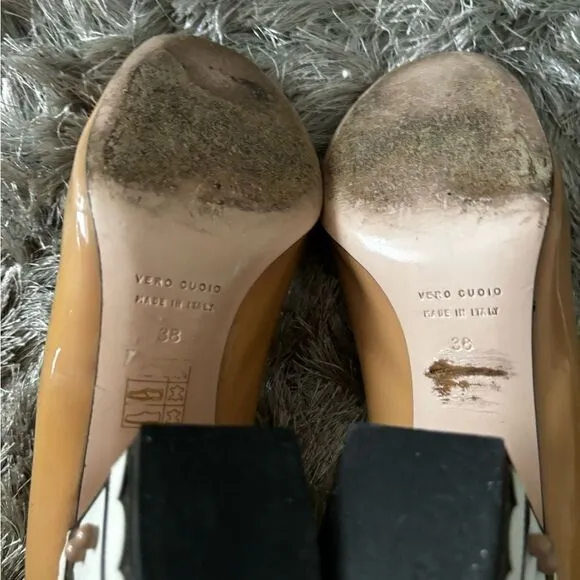 Red valentino runway dress shoes studded heels polka dot 3d ball baby doll pumps