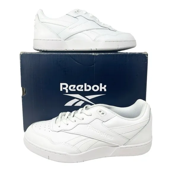 Reebok Men’s BB 4000 II Premium Leather Basketball 100033737 White/Grey Size 14