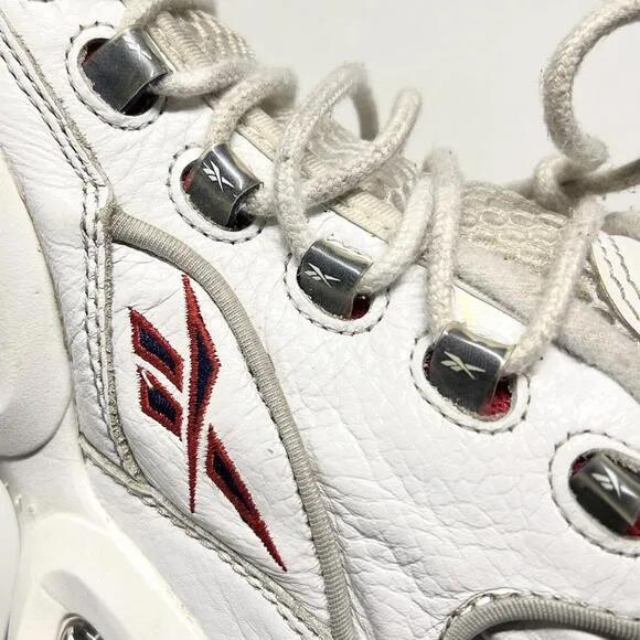 REEBOK QUESTION MID BLUE TOE 2016 ALLEN IVERSON Men Sz 8.5 J82534 WORN DAILY USE