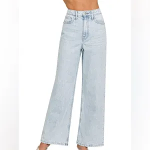 ✨RESTOCK ✨ The “Rodeo Sky Wide Leg” Denim Jeans | Light Wash