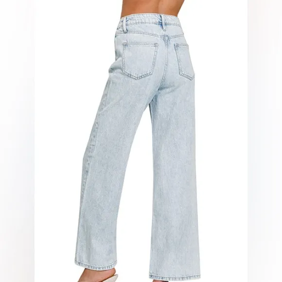 ✨RESTOCK ✨ The “Rodeo Sky Wide Leg” Denim Jeans | Light Wash