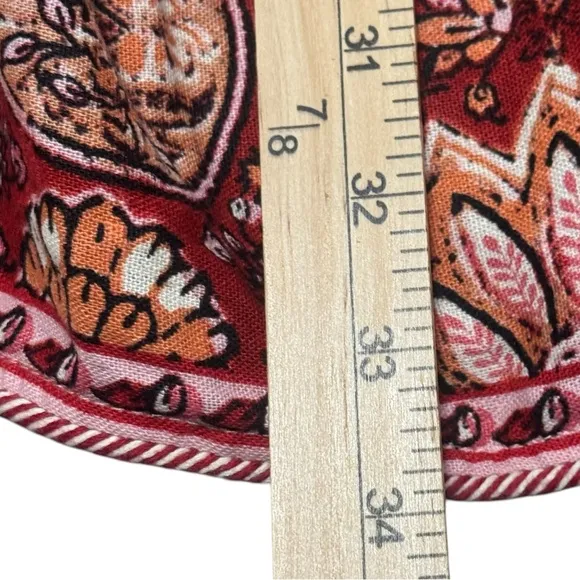 Revolve House Of Harlow 1960 NWT Floral Boho Linen Midi Waist Tie Swing Skirt LG