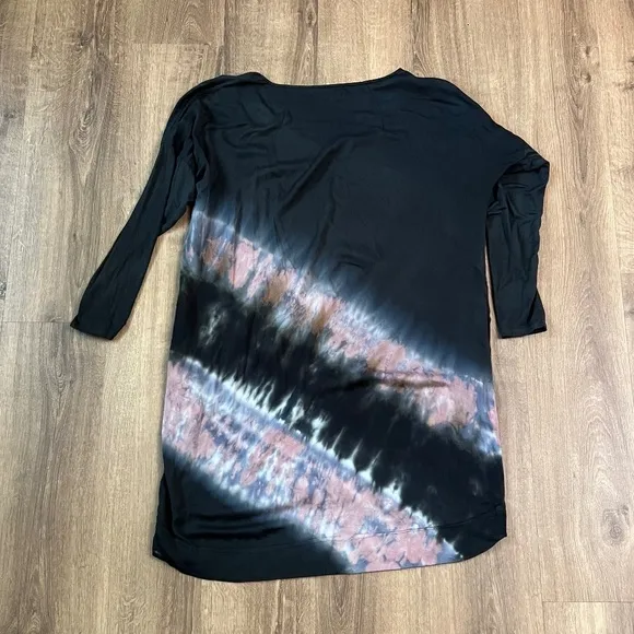 River   Sky Long Sleeve Black Tie Dye Astoria Dress Sz M
