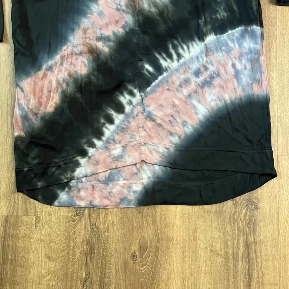 River   Sky Long Sleeve Black Tie Dye Astoria Dress Sz M