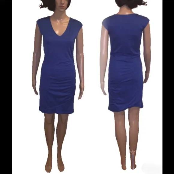 RL Black Label Side Ruching Dress