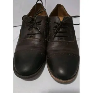 Robert Wayne Mens 10 D Shoes Utah Derby Brown Leather‎ Lace Up Oxfords