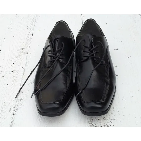 Rock Republic Men's Black Leather Oxford Dress Shoes Size 10 NEW