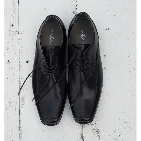 Rock Republic Men's Black Leather Oxford Dress Shoes Size 10 NEW