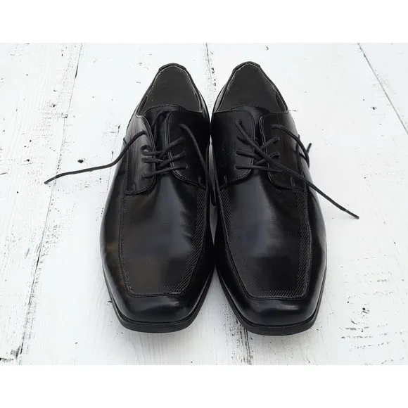 Rock Republic Men's Black Leather Oxford Dress Shoes Size 10 NEW