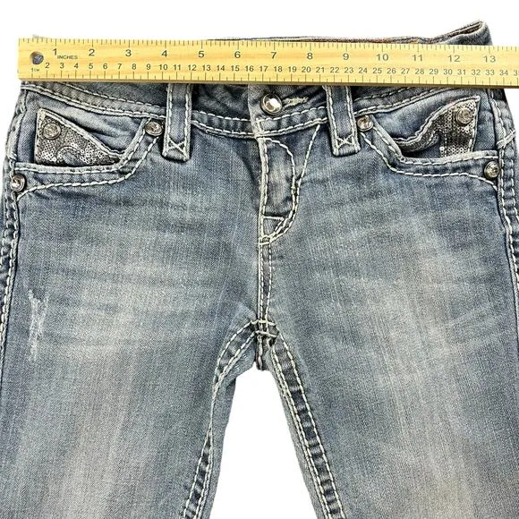 Rock Revival Jeans Women Size 26 Sasha Straight Blue Medium Wash Low Rise Denim