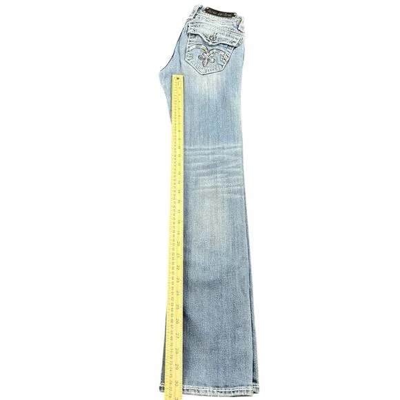 Rock Revival Jeans Women Size 26 Sasha Straight Blue Medium Wash Low Rise Denim