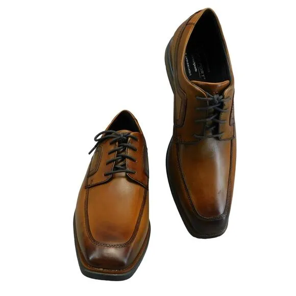 Rockport Men's Brown Dressport Slayter Apron Toe Oxford Dress Shoes - Size 9