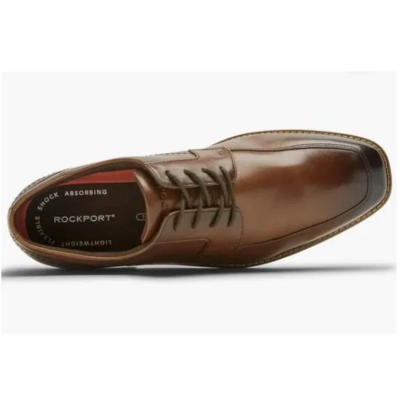 Rockport Men's Brown Dressport Slayter Apron Toe Oxford Dress Shoes - Size 9