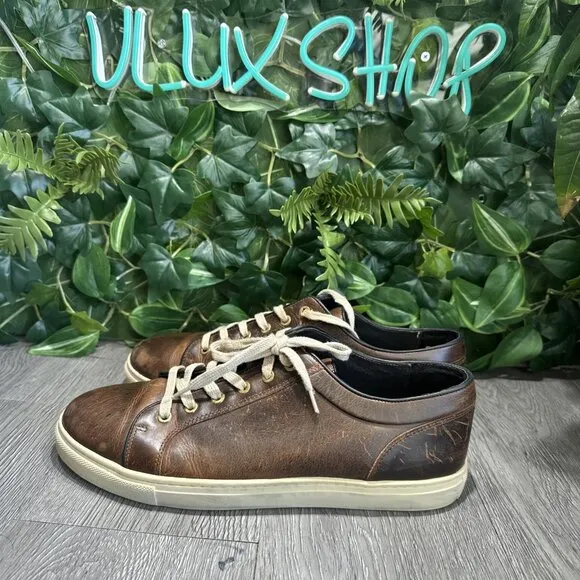 Rodd and Gunn Leather Sneaker Men's 43 US 10 Brown Aria Casual Shoes