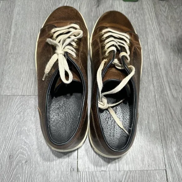 Rodd and Gunn Leather Sneaker Men's 43 US 10 Brown Aria Casual Shoes