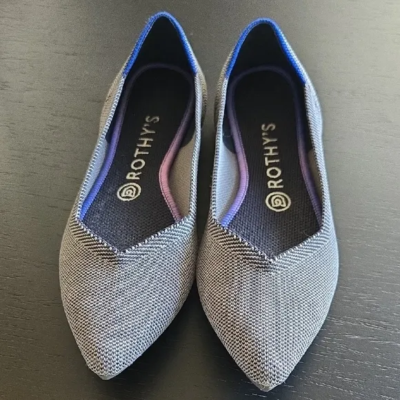 Rothy's Gray Flats Sleek Minimalist Design