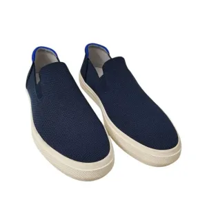 Rothys Sneakers Navy Blue City Slip On Shoes Casual Washable Unisex W 11 M 9.5A