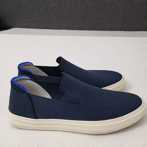 Rothys Sneakers Navy Blue City Slip On Shoes Casual Washable Unisex W 11 M 9.5A