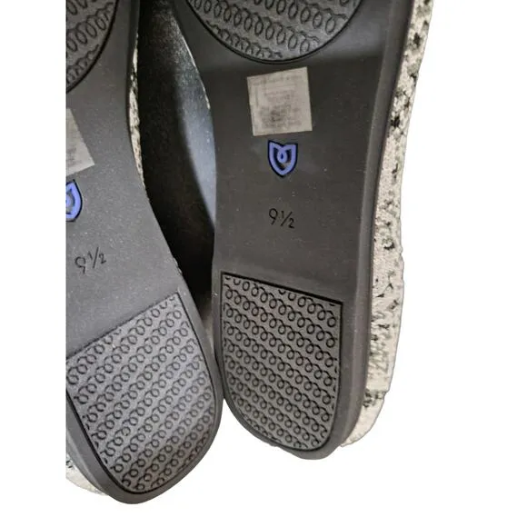 Rothy's the Flat in Python Shoe in Black Cream Grey, Sz 9.5 -- NWT/NIB