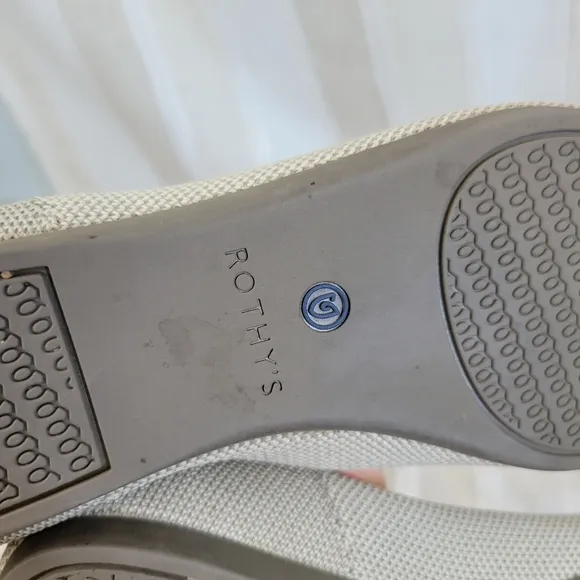 Rothy's The Point Ballet Flats Shoes Gray Birdseye Size 7.5