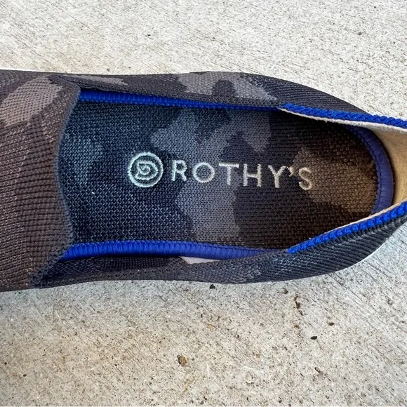 Rothy’s The Slip On Sneaker Grey Camo Size 10