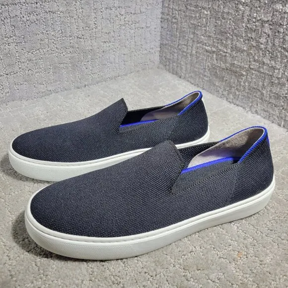 Rothy's The Sneaker Women's Size 7 US Black Solid Textile Slip On Casual Shoes