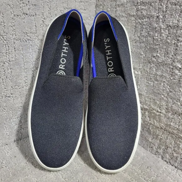Rothy's The Sneaker Women's Size 7 US Black Solid Textile Slip On Casual Shoes