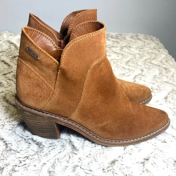Roxy Women’s Cassidy Leather Ankle Boots Surfer Boho Minimalist Indie Size 7