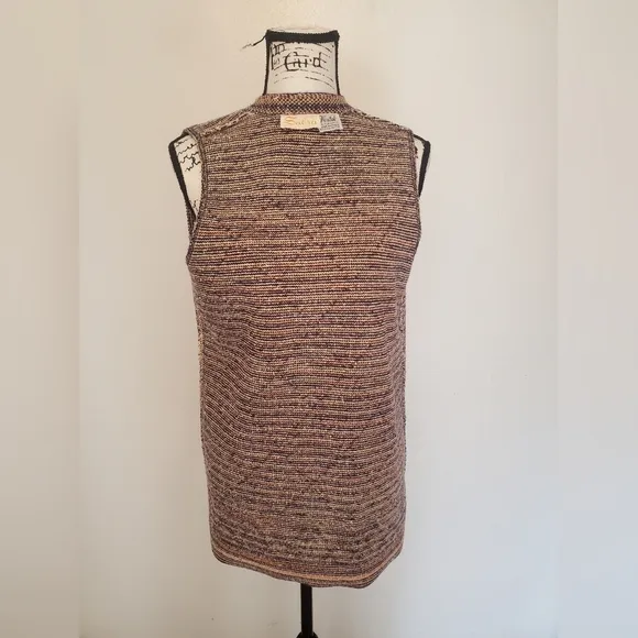 Sabra | Wheat Navy Orange Detailed Vintage Wintuk 1070's Sweater Vest
