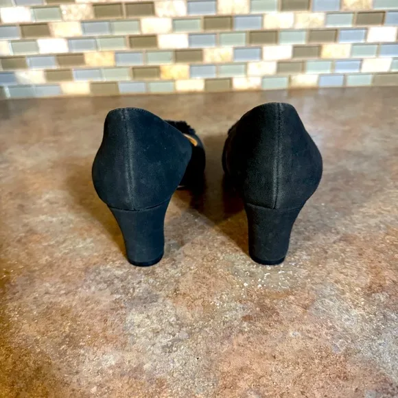Sacha London black suede pumps