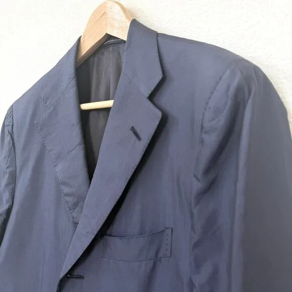 Sagmeister Raffaele Caruso Blazer Navy Silk Handmade Italy Menswear 40 M