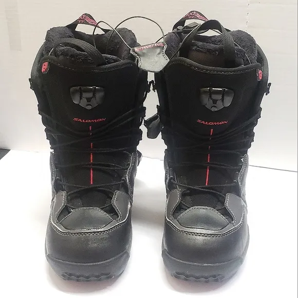 Salomon Ivy Snowboard Custom Fit Sport Black &amp; Pink Snowboard Boots size 6
