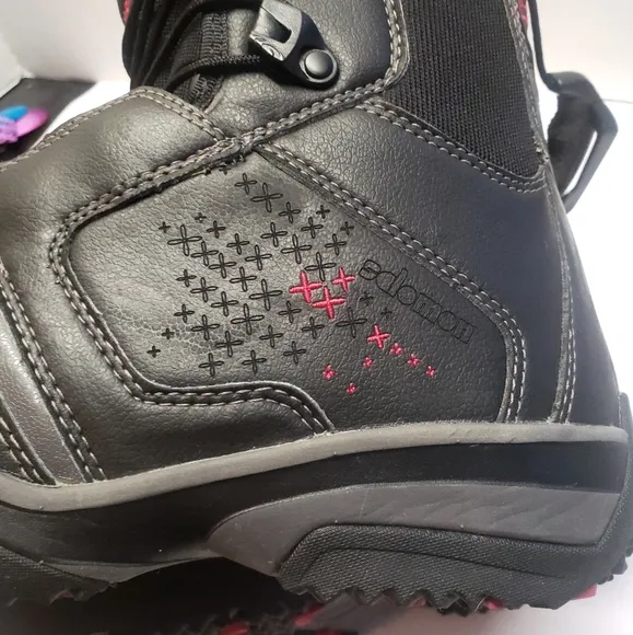Salomon Ivy Snowboard Custom Fit Sport Black &amp; Pink Snowboard Boots size 6