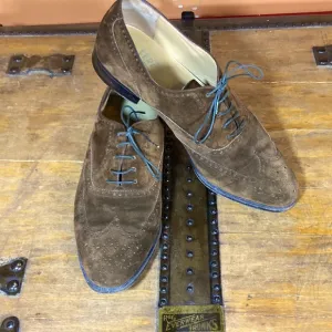 Salvatore Ferragamo brown suede dress shoes