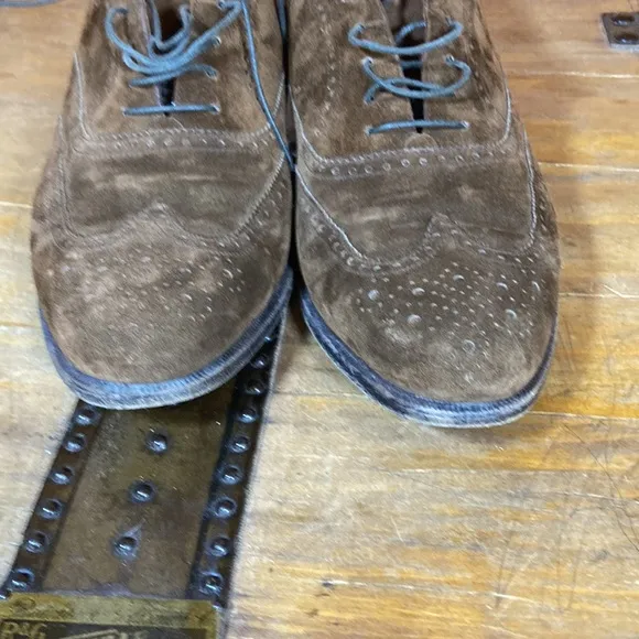 Salvatore Ferragamo brown suede dress shoes