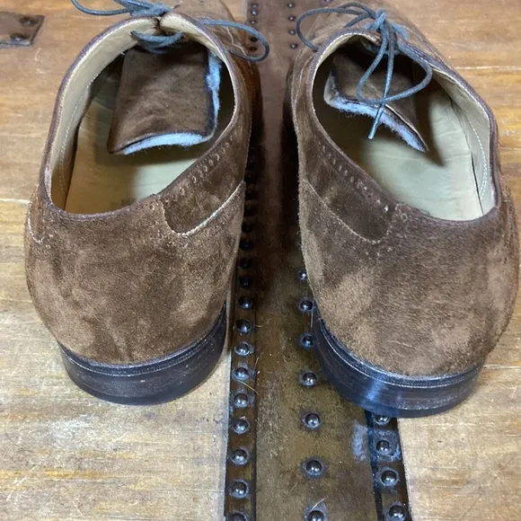 Salvatore Ferragamo brown suede dress shoes