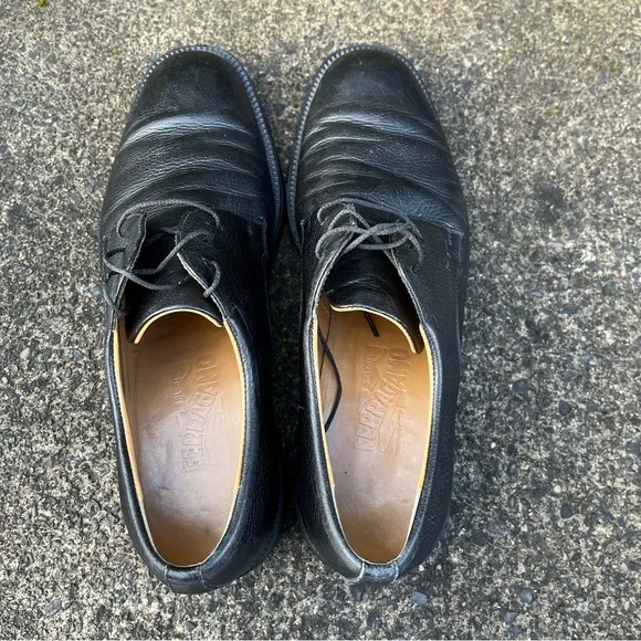Salvatore Ferragamo Men's Leather Derby Lace Up Dress Shoes Size 8.5 D