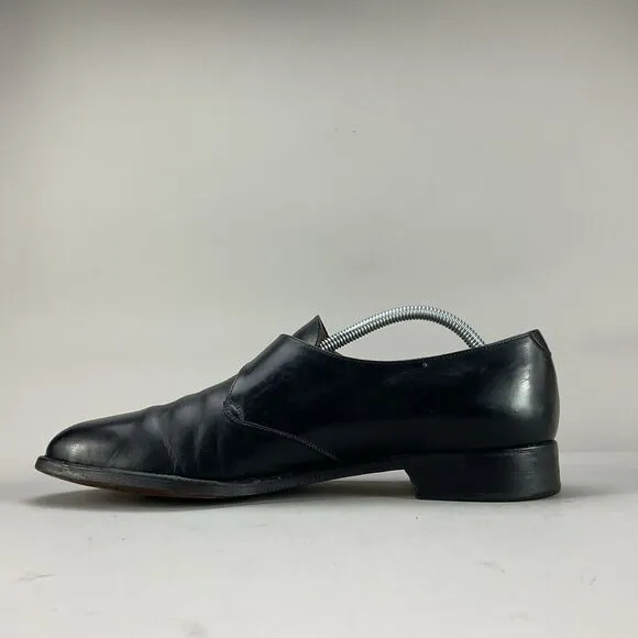 Salvatore Ferragamo Men’s Size 10 D Black Leather Monk Strap Buckle Dress Shoes