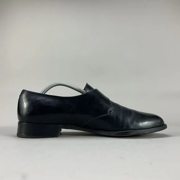 Salvatore Ferragamo Men’s Size 10 D Black Leather Monk Strap Buckle Dress Shoes