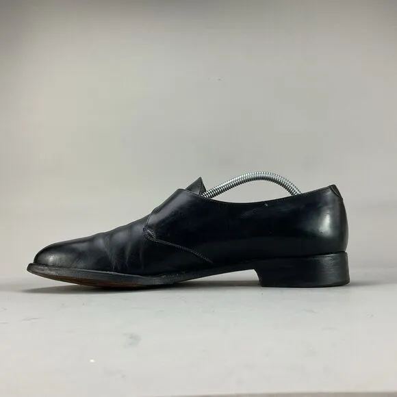 Salvatore Ferragamo Men’s Size 10 D Black Leather Monk Strap Buckle Dress Shoes