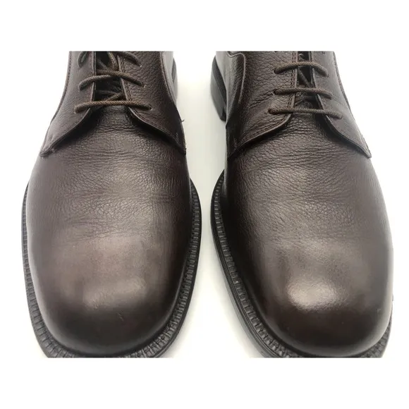 Salvatore Ferragamo Studio Men's Brown Leather Lace Up Cap Toe Dress Shoes 8D