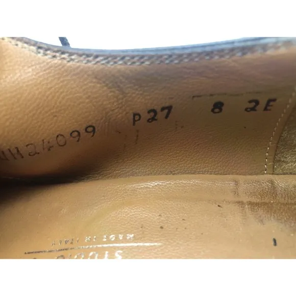 Salvatore Ferragamo Studio Men's Brown Leather Lace Up Cap Toe Dress Shoes 8D