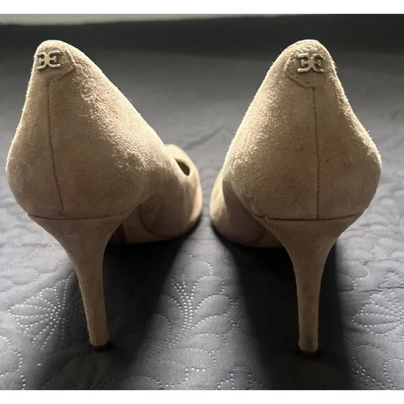 Sam Edelman Hazel Slip On Pointed Toe Pumps Shoes Suede Nude SZ US 9.5 Beige