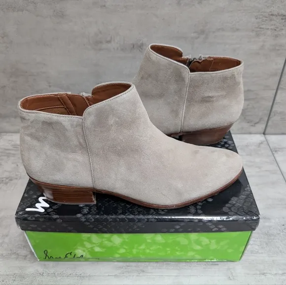 Sam Edelman Petty Putty Suede Women's Tan Ankle Boots Size 10.5