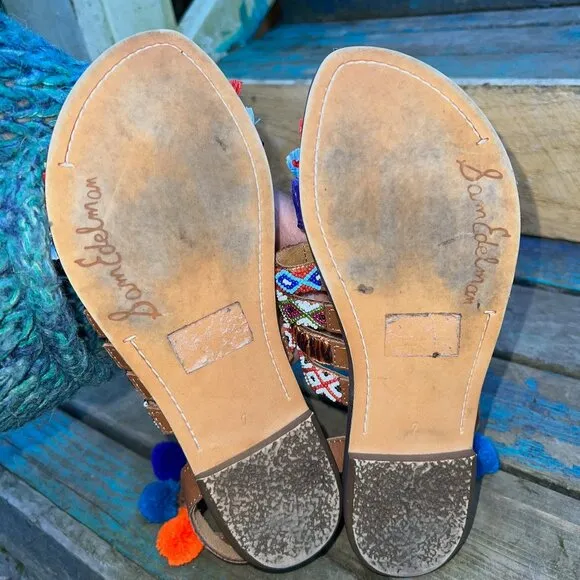 SAM EDLEMAN X GILT Lennon Leather Boho Festival Sandals