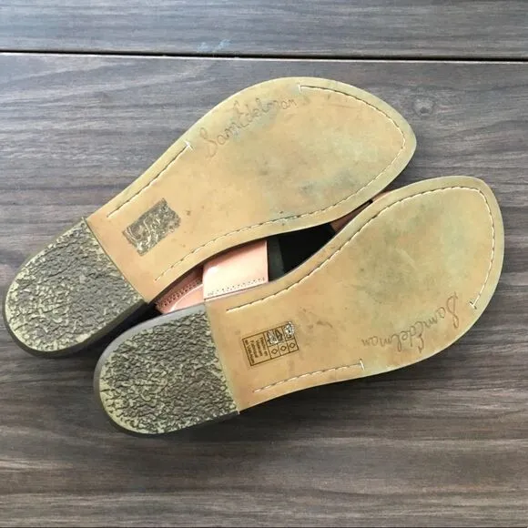 SAM EDELMAN Krista Flat Slip-On Slide Sandals Peach 7.5