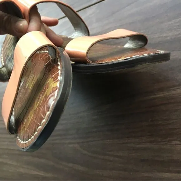 SAM EDELMAN Krista Flat Slip-On Slide Sandals Peach 7.5