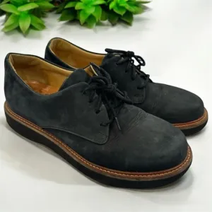 Samuel Hubbard Women’s Navy Blue Suede Lace Up Shoes​